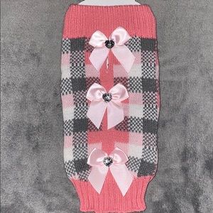 New dog rhinestone bow sweater clothes